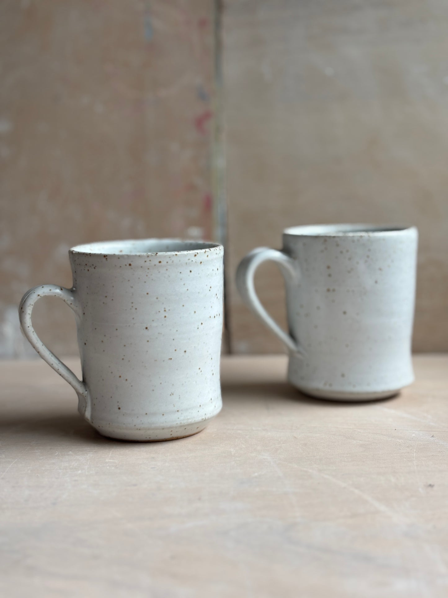 White Stoneware Coffee Cup