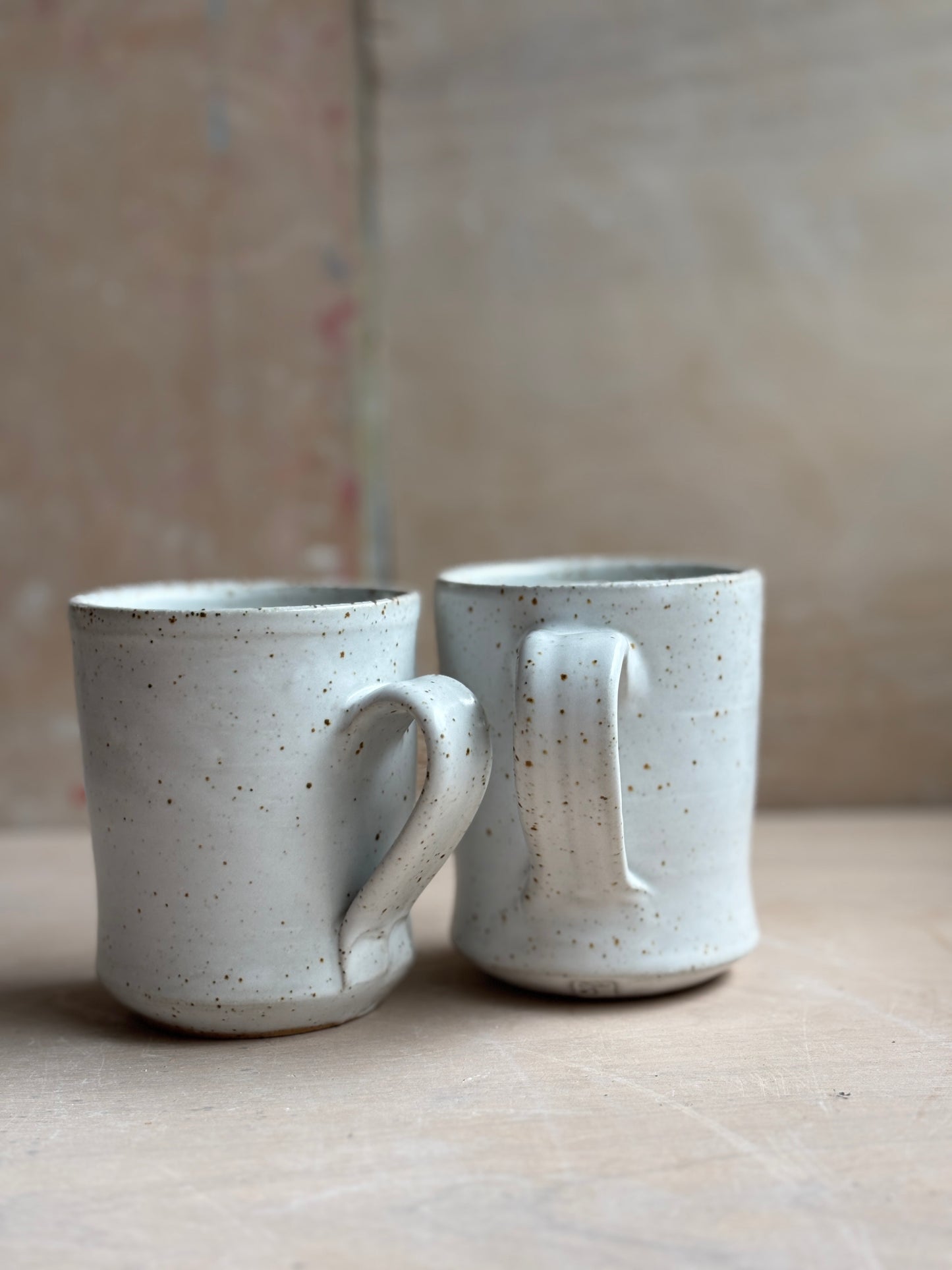 White Stoneware Coffee Cup