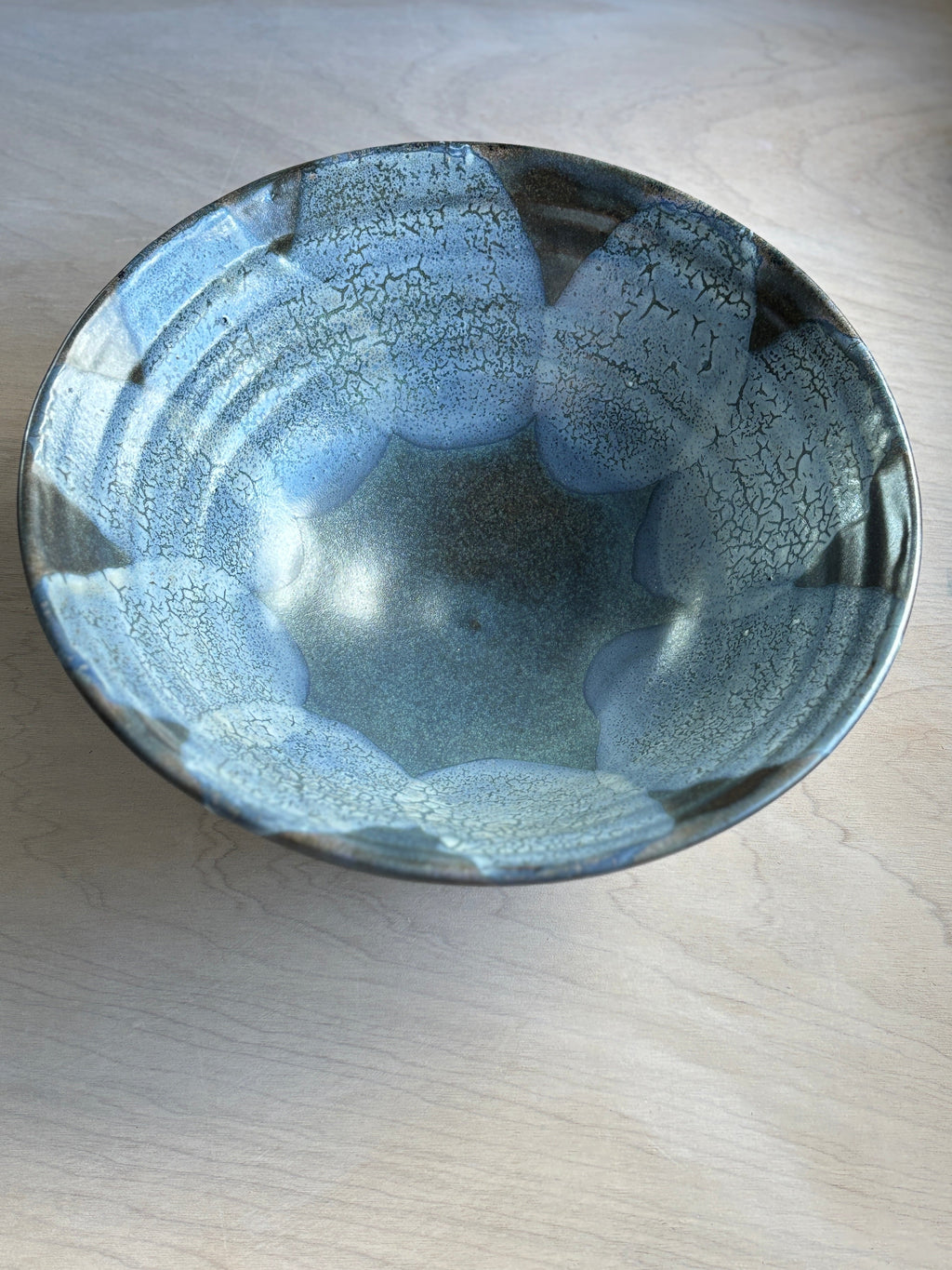 Blue and White Crackle Serving bowl