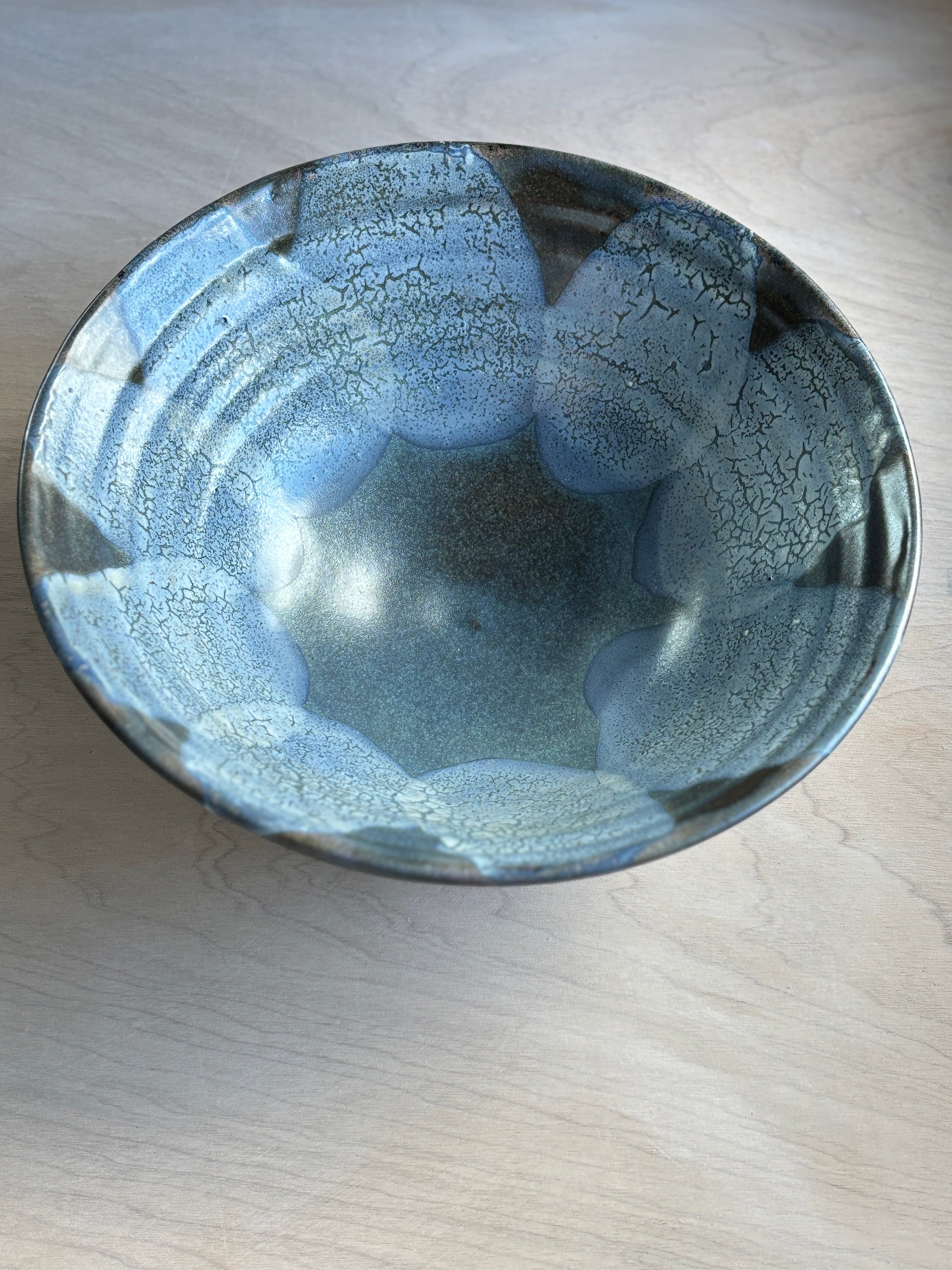 Blue and White Crackle Serving bowl