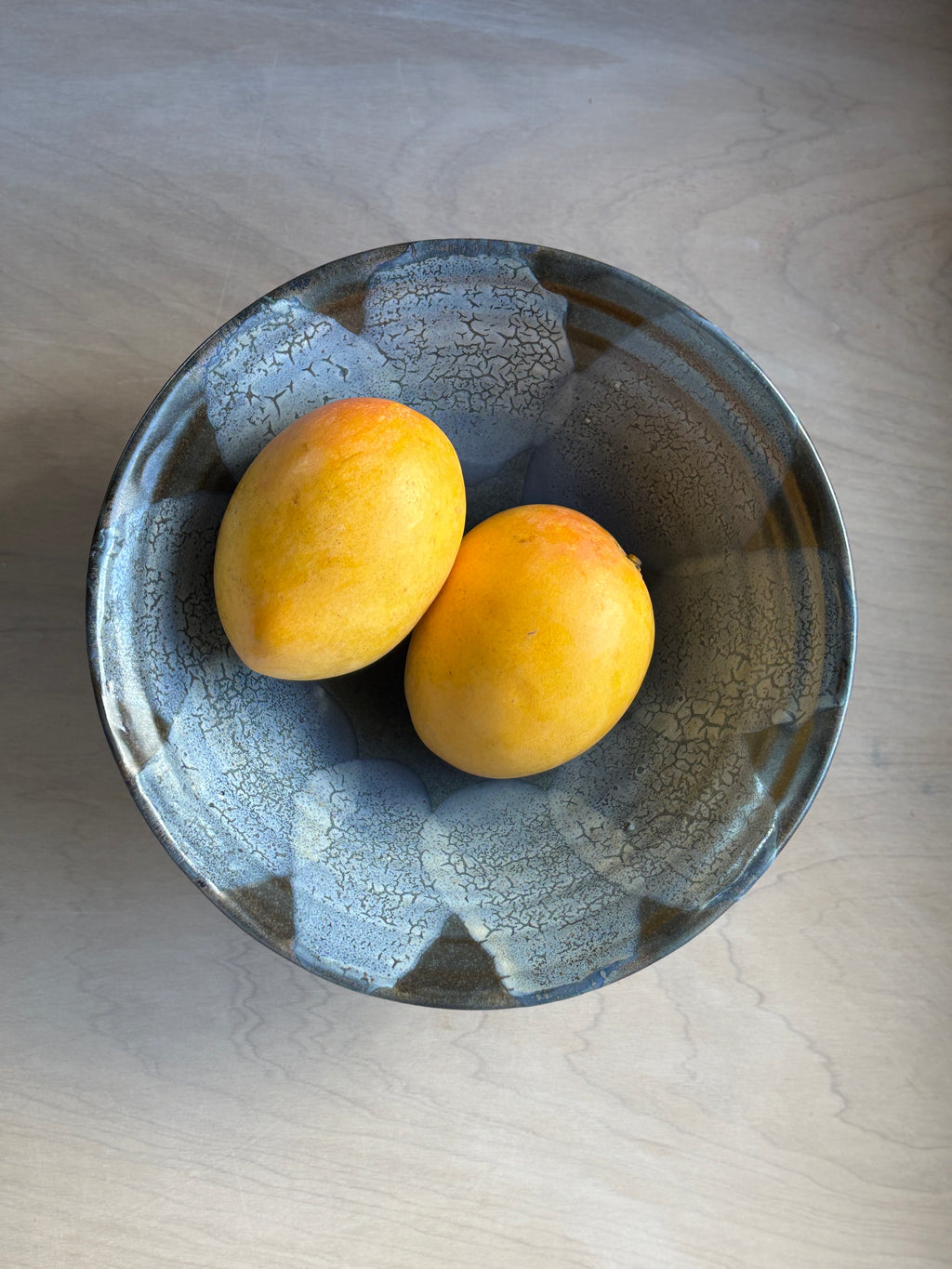 Blue and White Crackle Serving bowl