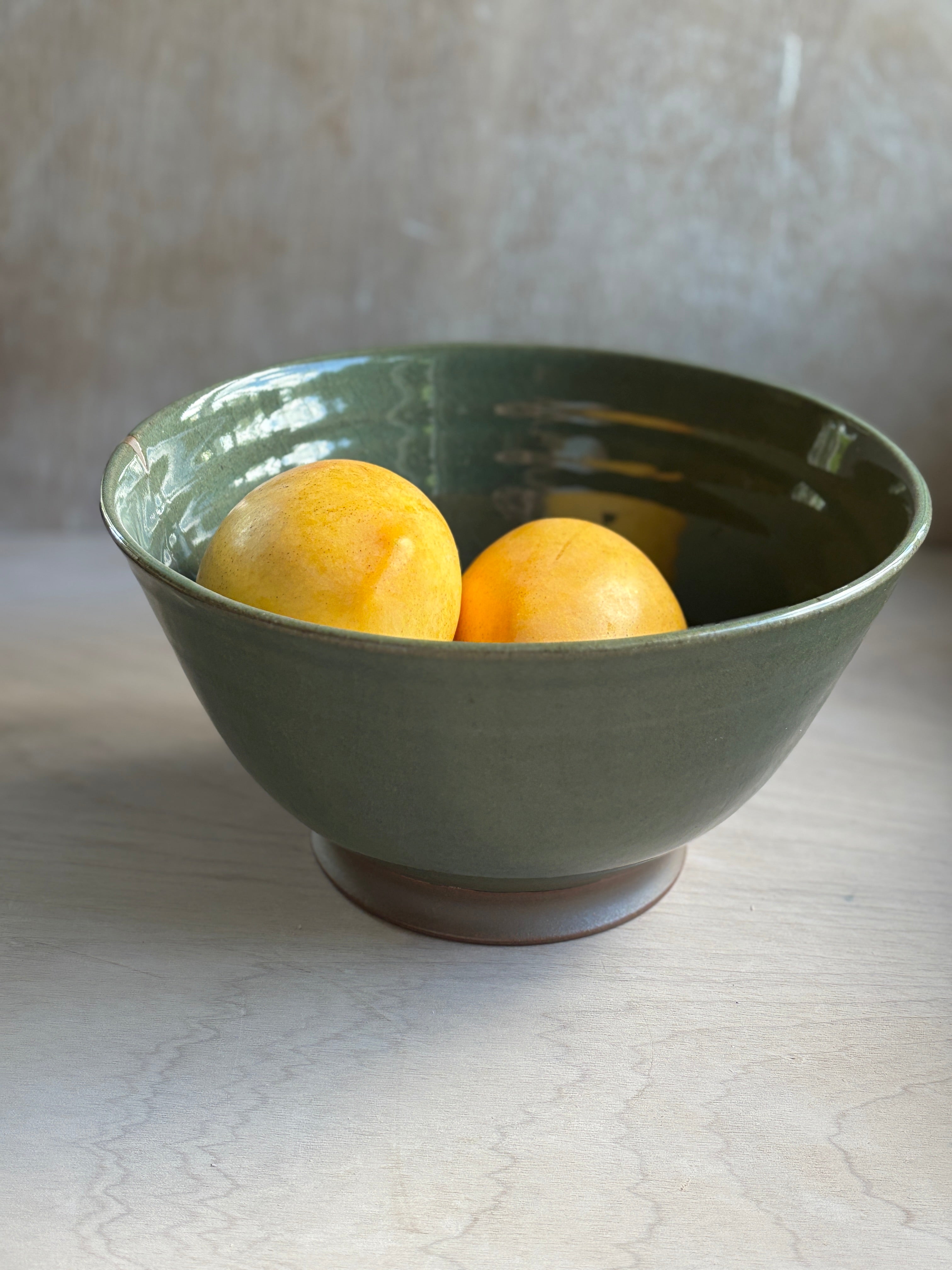 Green Celedon Serving Bowl