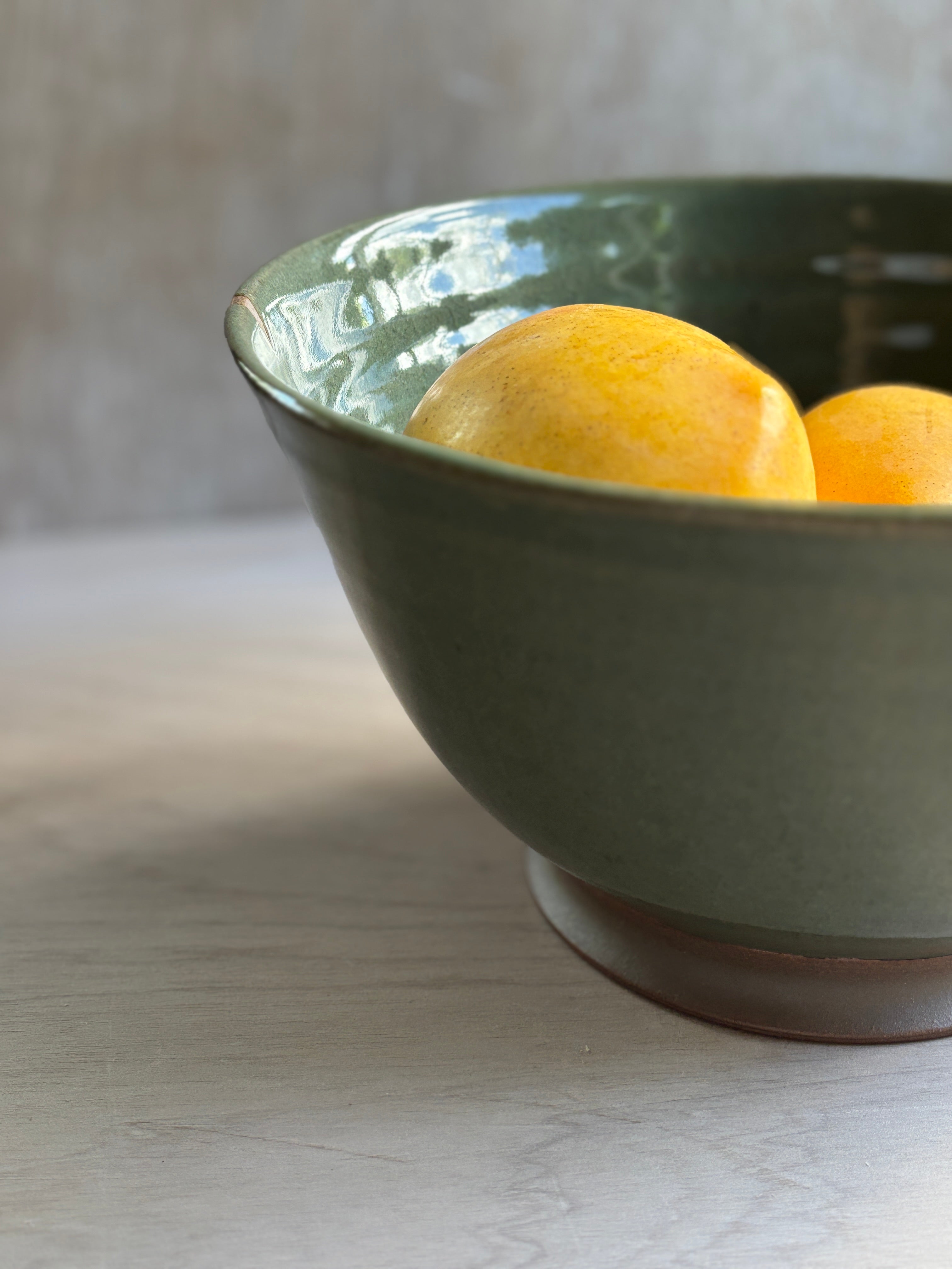 Green Celedon Serving Bowl