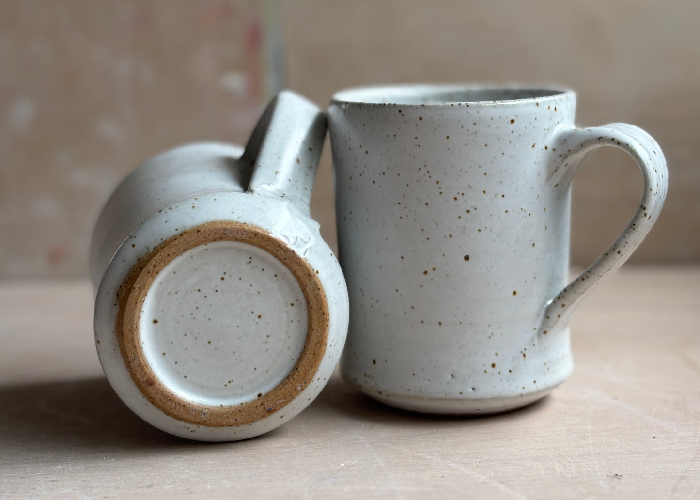 White Stoneware Coffee Cup