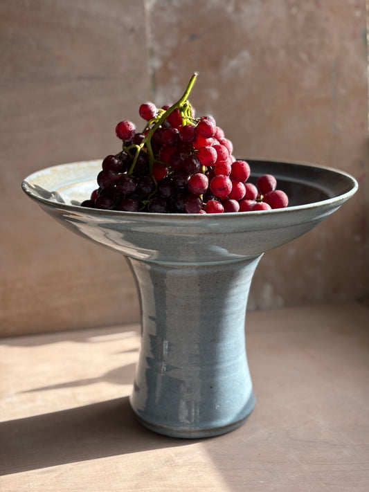 Blue Pedestal Bowl