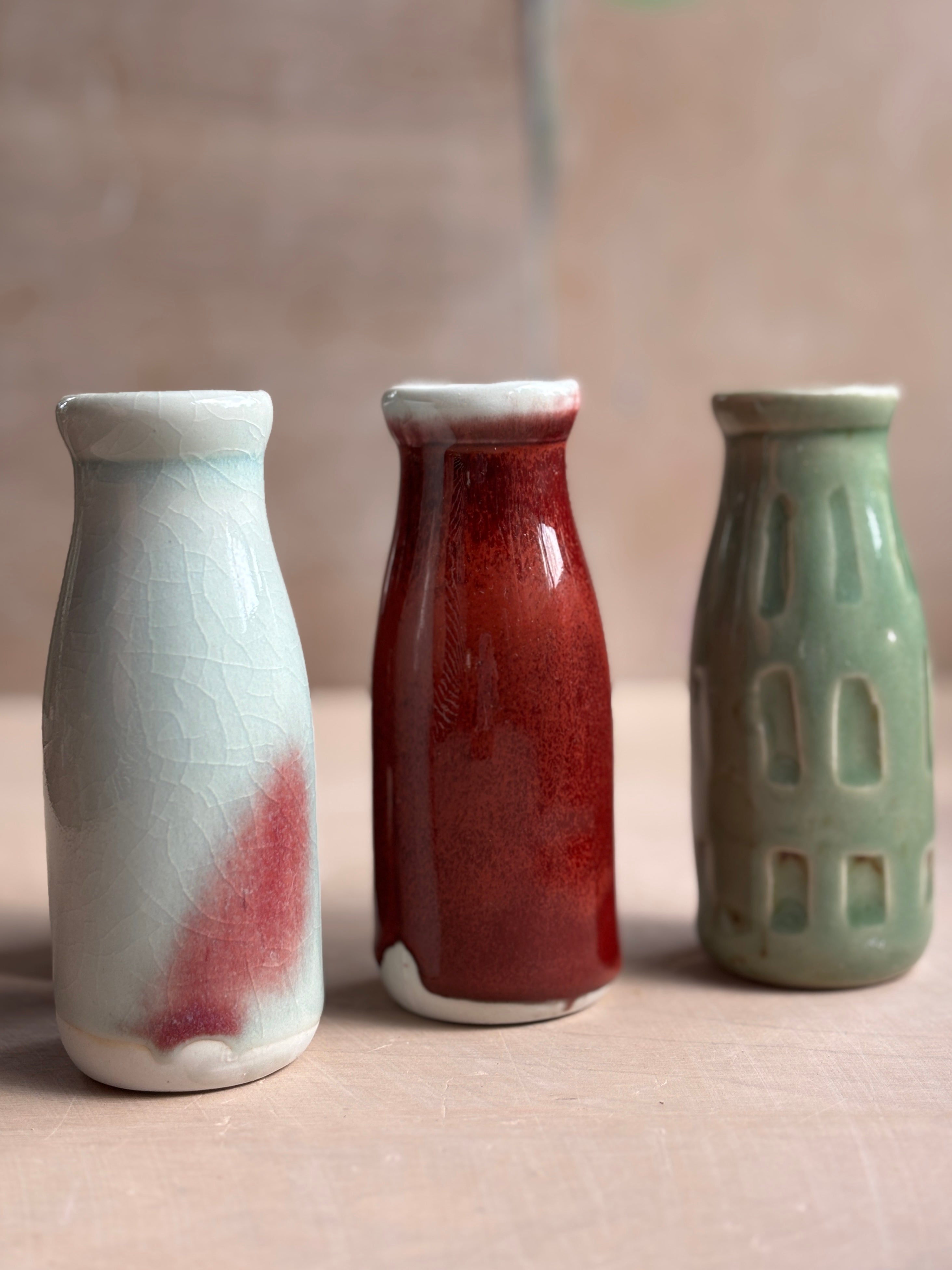 Porcelain Milk Bottles