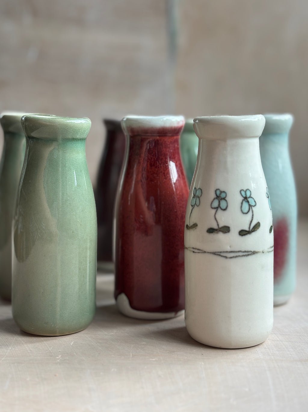 Porcelain Milk Bottles