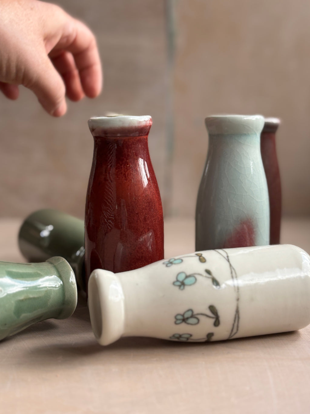 Porcelain Milk Bottles