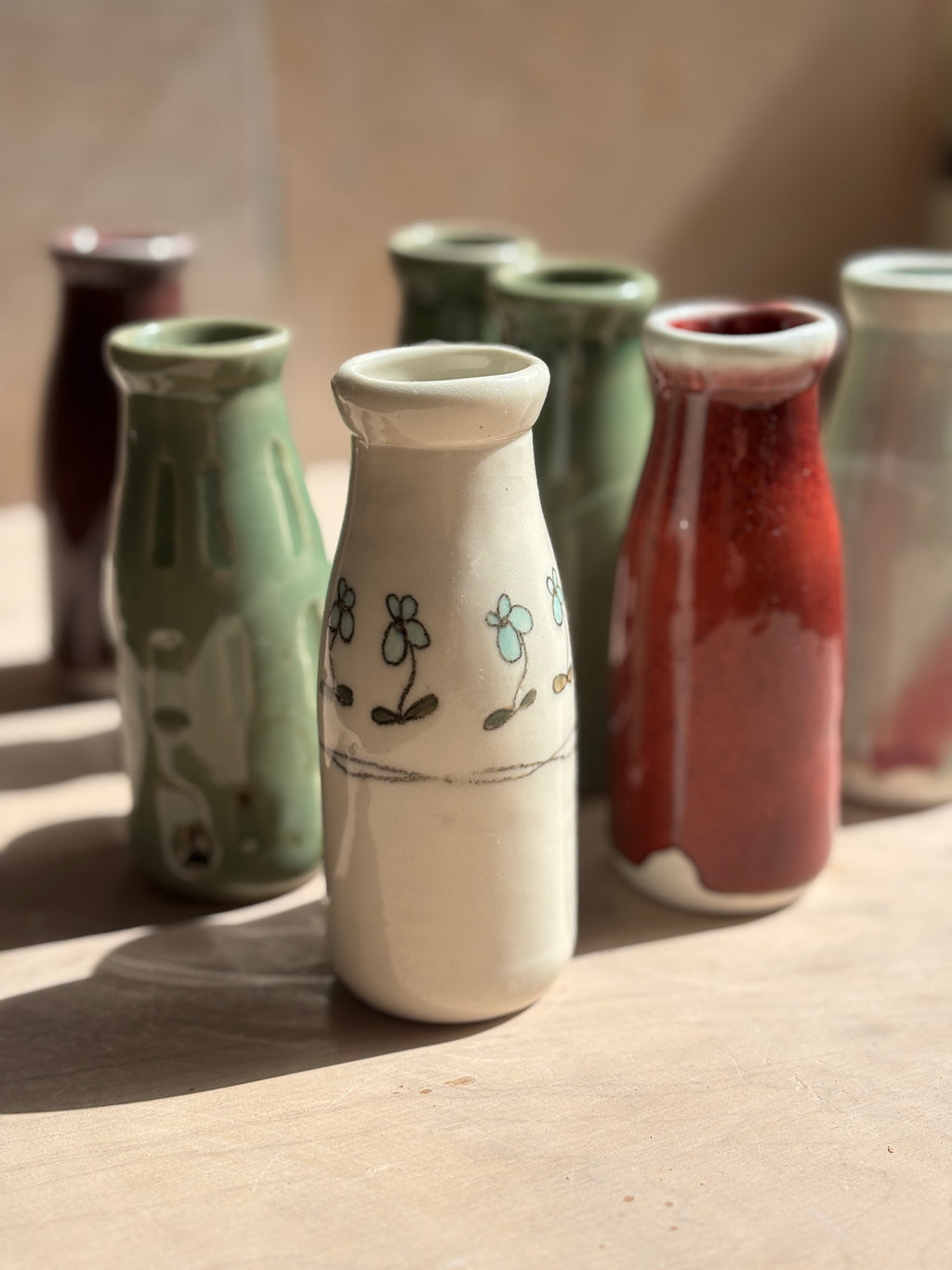 Porcelain Milk Bottles