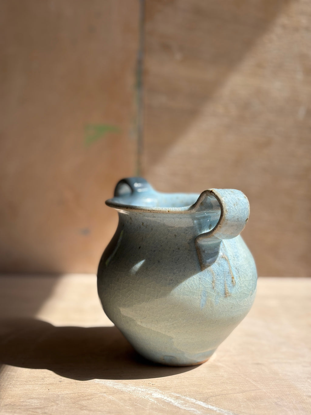 Blue Vase with Handles