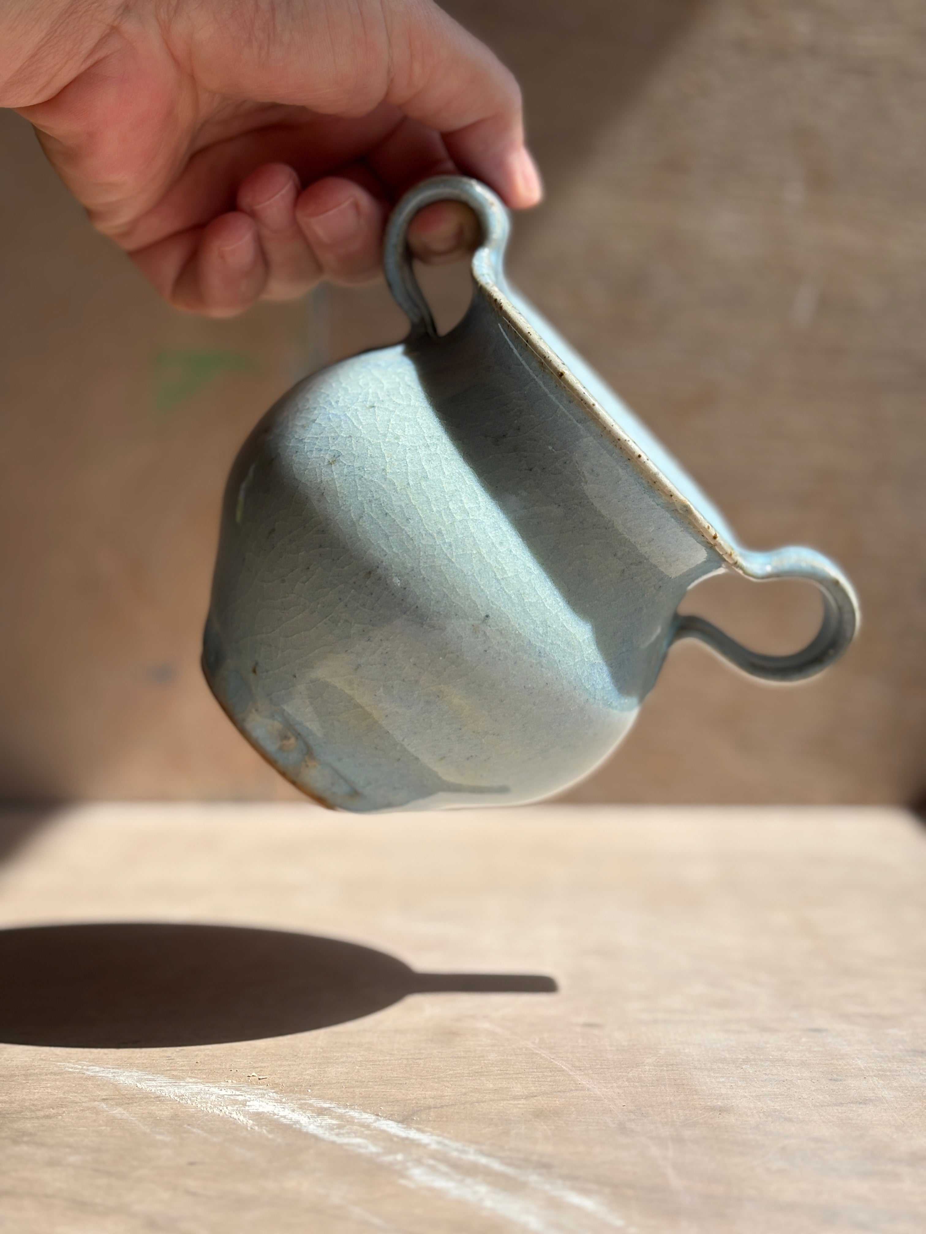 Blue Vase with Handles